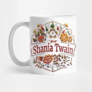 Shania Twain Flower VIntage Mug